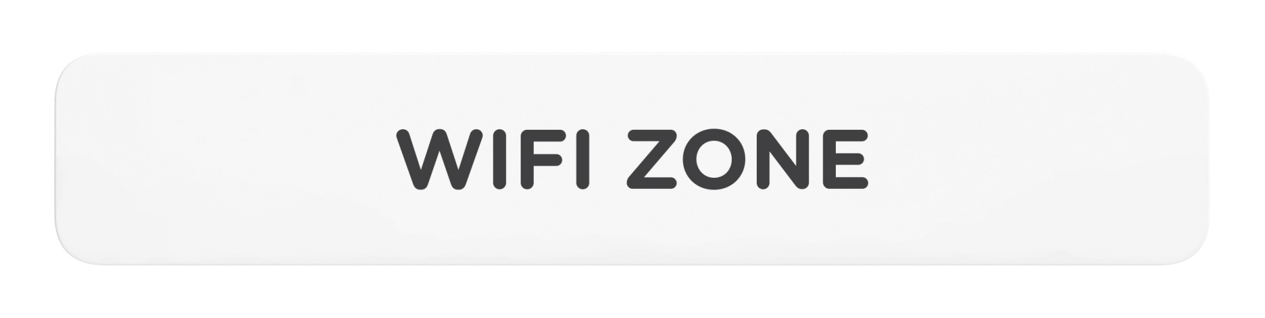 Wifi Zone_Sign_Door_Wall Mount Sign_8x1.5_6mm Thick Solid Surface Sign with Inlay Resins_Self Adhesive